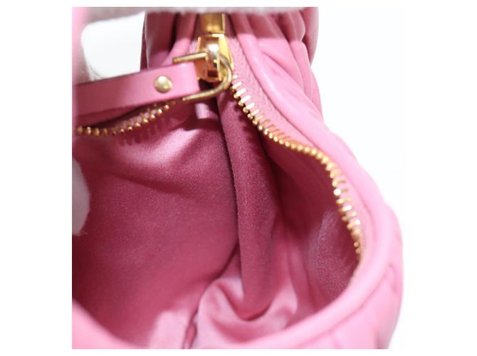 Borsa Miu Miu Matelassé Wonder in pelle 2way Rosa Oro Auth 196578M D'oro - vista 20
