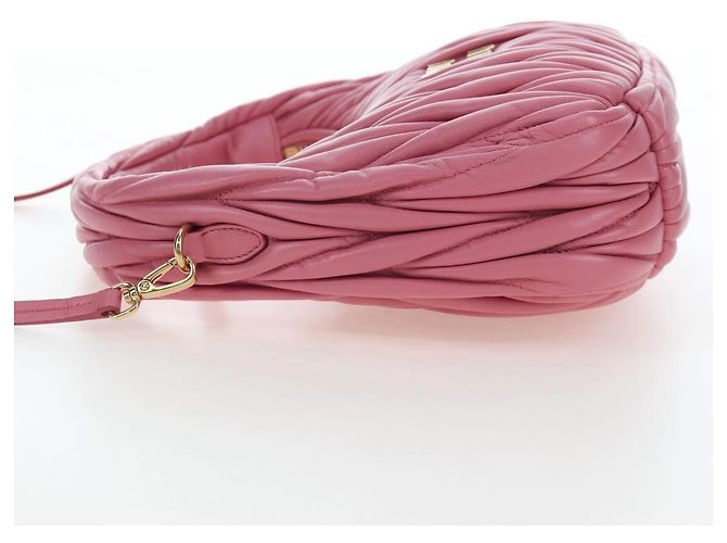 Borsa Miu Miu Matelassé Wonder in pelle 2way Rosa Oro Auth 196578M D'oro - vista 4