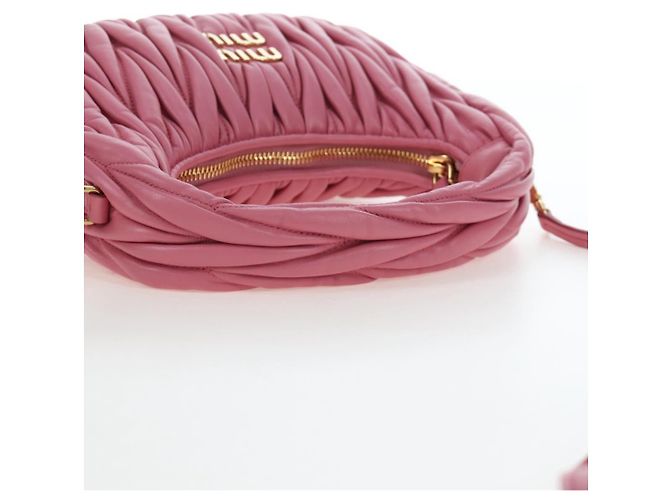 Borsa Miu Miu Matelassé Wonder in pelle 2way Rosa Oro Auth 196578M D'oro - vista 7