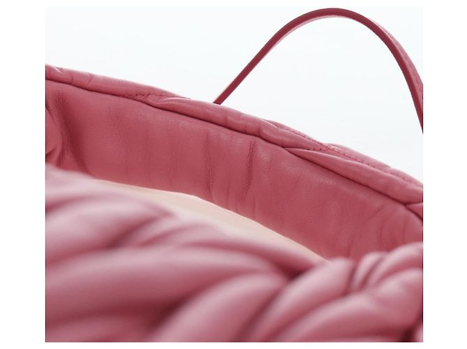 Borsa Miu Miu Matelassé Wonder in pelle 2way Rosa Oro Auth 196578M D'oro - vista 8