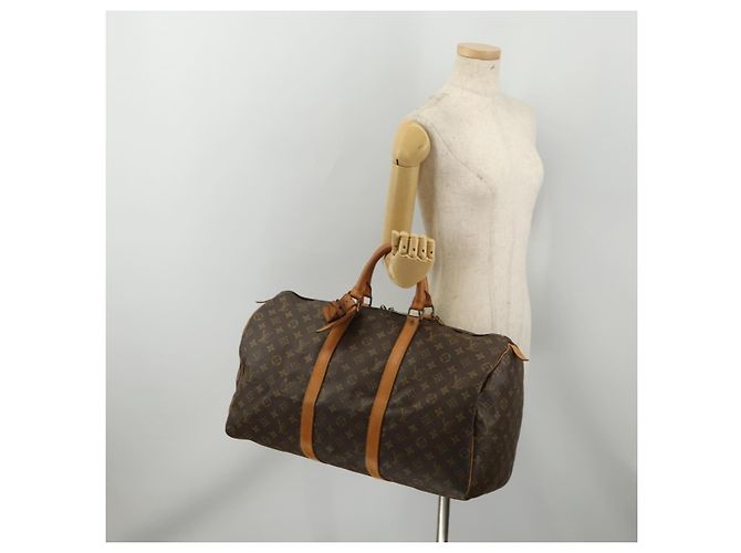 LOUIS VUITTON Monogram Keepall 50 Boston Bag M41426 LV Auth 197538A Monogramma - vista 24