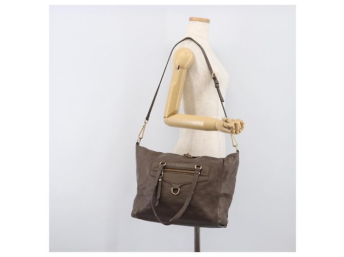 Sac à main LOUIS VUITTON LumineusePM Sac 2 voies Brown Ombre M93409 LV Auth fm5452 Marron - vue 28