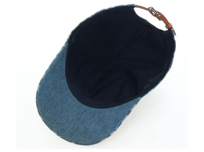 LOUIS VUITTON Casquette Infinity Dot Hat Denim Blue M7062M LV Auth BA15279M - vista 11