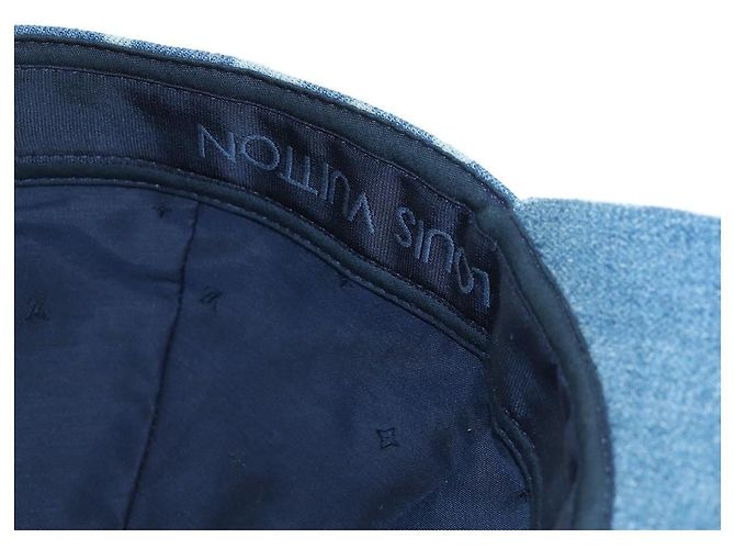 LOUIS VUITTON Casquette Infinity Dot Hat Denim Blue M7062M LV Auth BA15279M - vista 14
