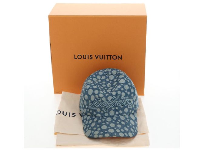 LOUIS VUITTON Casquette Infinity Dot Hat Denim Blue M7062M LV Auth BA15279M - vista 19