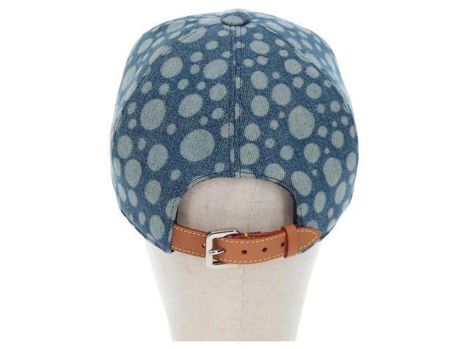 LOUIS VUITTON Casquette Infinity Dot Hat Denim Blue M7062M LV Auth BA15279M - vista 3
