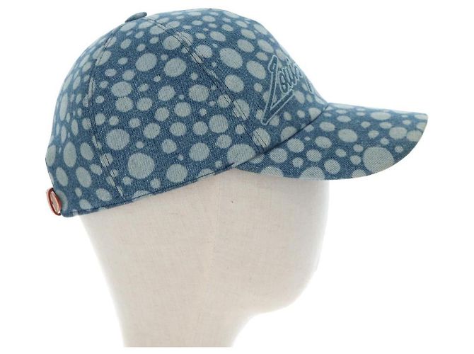 LOUIS VUITTON Casquette Infinity Dot Hat Denim Blue M7062M LV Auth BA15279M - vista 5