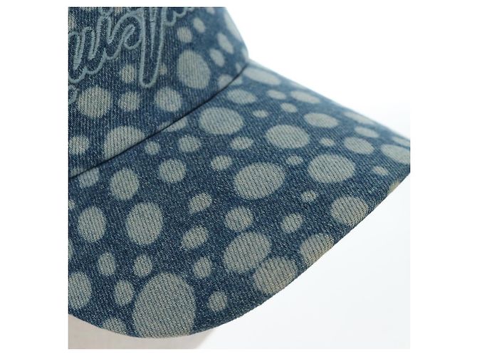 LOUIS VUITTON Casquette Infinity Dot Hat Denim Blue M7062M LV Auth BA15279M - vista 6