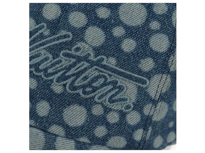 LOUIS VUITTON Casquette Infinity Dot Hat Denim Blue M7062M LV Auth BA15279M - vista 8
