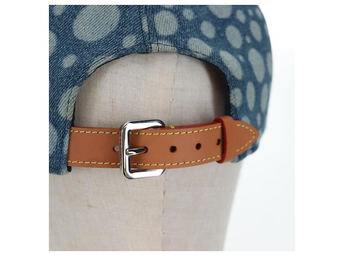 LOUIS VUITTON Casquette Infinity Dot Hat Denim Blue M7062M LV Auth BA15279M - vista 9