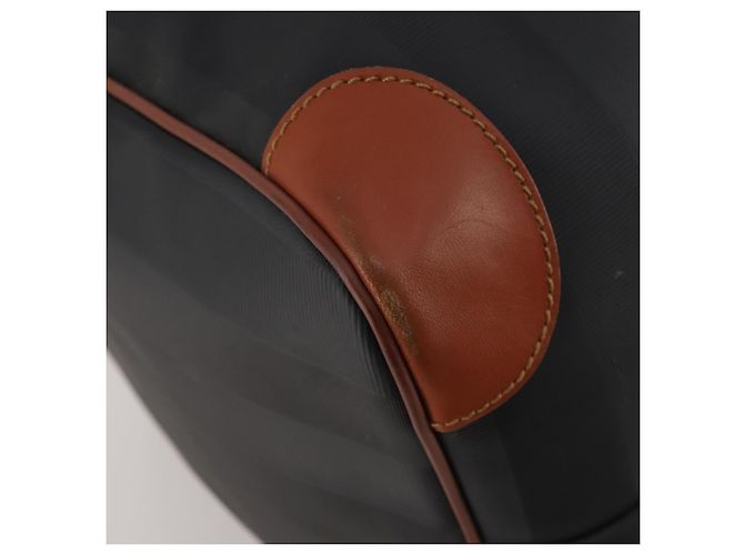 Pequin Borsa Boston FENDI Pecan PVC Pelle Nero Marrone Auth ep15801 - vista 11
