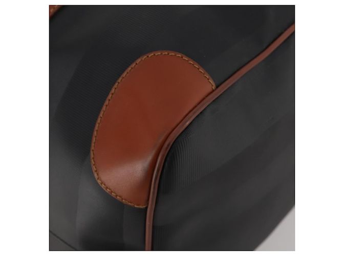Pequin Borsa Boston FENDI Pecan PVC Pelle Nero Marrone Auth ep15801 - vista 12