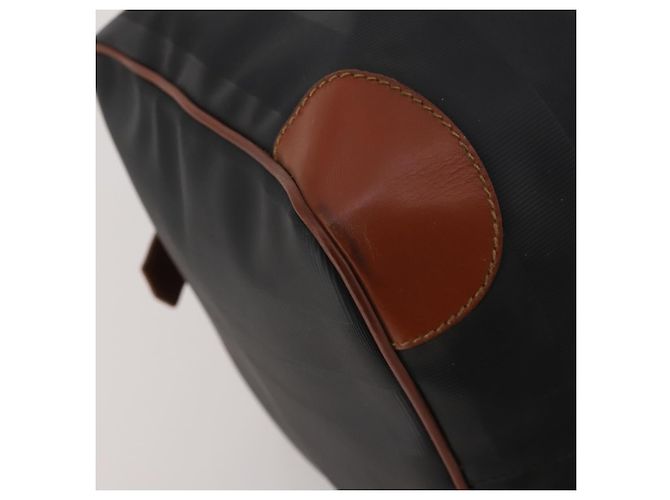 Pequin Borsa Boston FENDI Pecan PVC Pelle Nero Marrone Auth ep15801 - vista 13