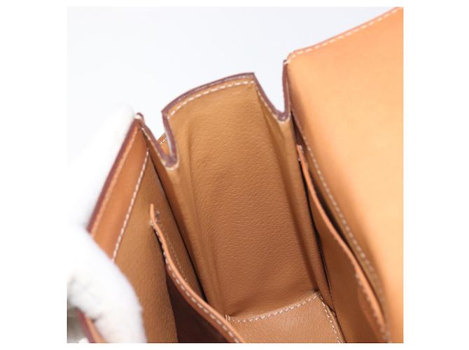 Céline Borsa a tracolla CELINE Macadam PVC Pelle Beige Tono Oro Auth 198924 - vista 20