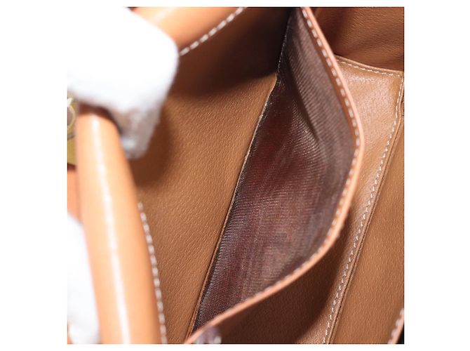 Céline Borsa a tracolla CELINE Macadam PVC Pelle Beige Tono Oro Auth 198924 - vista 21