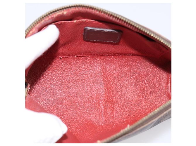 LOUIS VUITTON Damier Ebene Pochette Cosmetic PM Pouch N47516 LV Auth 199229 Damier ebène - vue 10