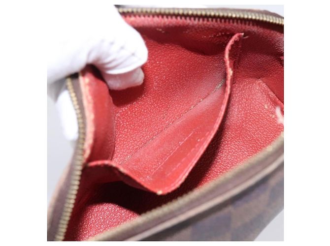 LOUIS VUITTON Damier Ebene Pochette Cosmetic PM Pouch N47516 LV Auth 199229 Damier ebène - vue 11