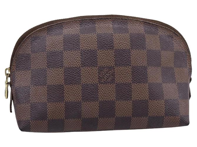 LOUIS VUITTON Damier Ebene Pochette Cosmetic PM Pouch N47516 LV Auth 199229 Damier ebène - vue 13