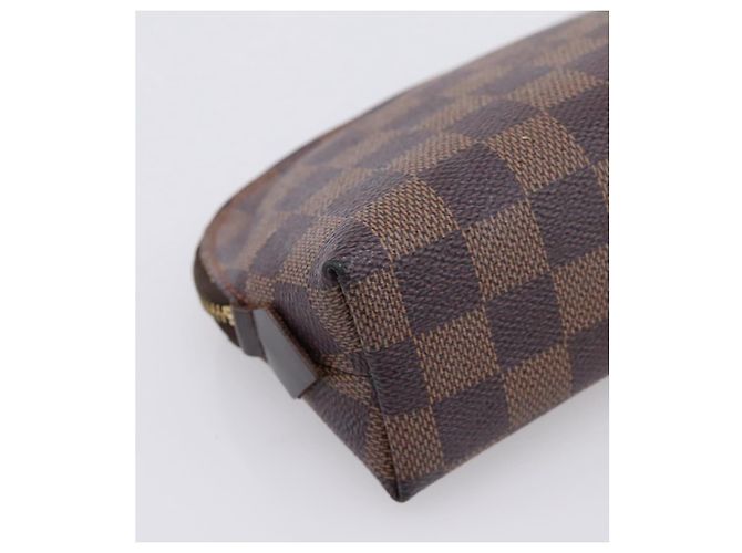 LOUIS VUITTON Damier Ebene Pochette Cosmetic PM Pouch N47516 LV Auth 199229 Damier ebène - vue 16
