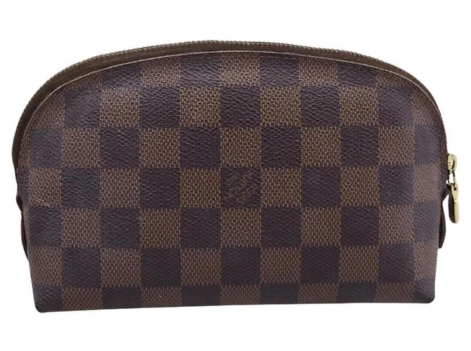 LOUIS VUITTON Damier Ebene Pochette Cosmetic PM Pouch N47516 LV Auth 199229 Damier ebène - vue 2