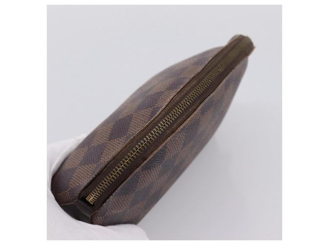LOUIS VUITTON Damier Ebene Pochette Cosmetic PM Pouch N47516 LV Auth 199229 Damier ebène - vue 5