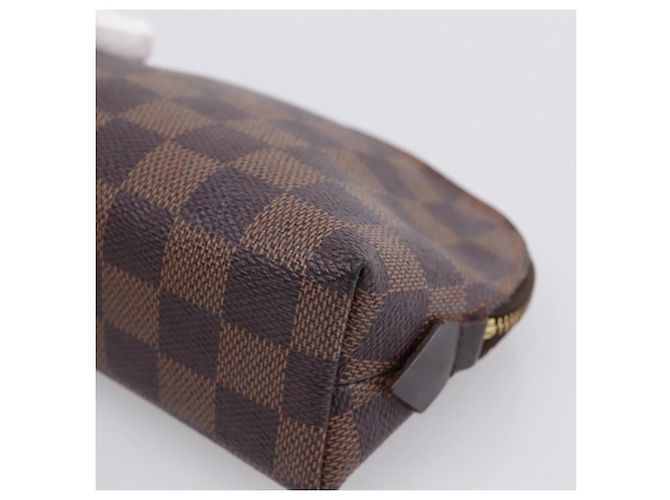 LOUIS VUITTON Damier Ebene Pochette Cosmetic PM Pouch N47516 LV Auth 199229 Damier ebène - vue 7