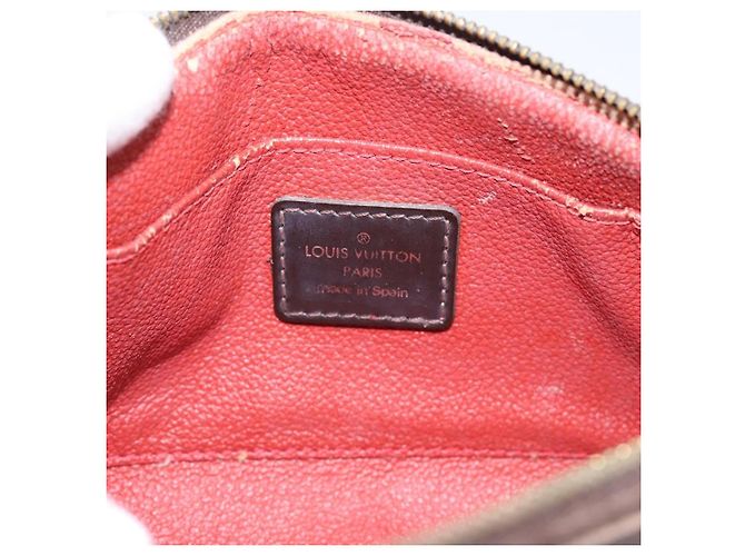 LOUIS VUITTON Damier Ebene Pochette Cosmetic PM Pouch N47516 LV Auth 199229 Damier ebène - vue 9