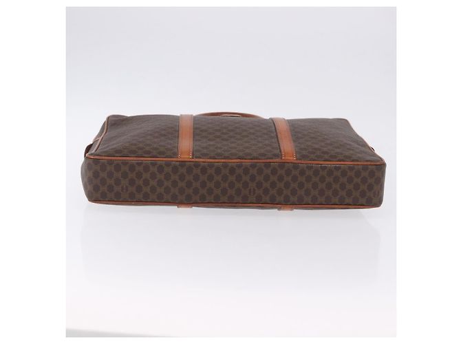 Céline Borsa Business CELINE Macadam Canvas PVC Leather Brown Gold Auth BA15102 Marrone D'oro - vista 10
