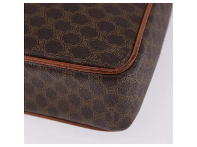 Céline Borsa Business CELINE Macadam Canvas PVC Leather Brown Gold Auth BA15102 Marrone D'oro - vista 12