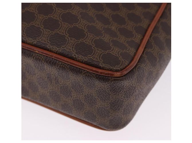 Céline Borsa Business CELINE Macadam Canvas PVC Leather Brown Gold Auth BA15102 Marrone D'oro - vista 14