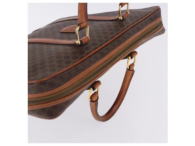 Céline Borsa Business CELINE Macadam Canvas PVC Leather Brown Gold Auth BA15102 Marrone D'oro - vista 7