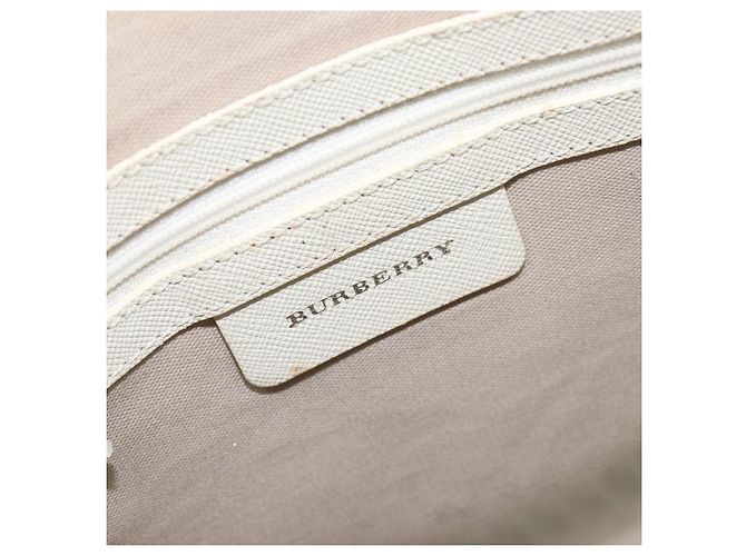 Borsa a tracolla BURBERRY Nova Check Canvas Beige Silver Auth 199616 Argento - vista 17