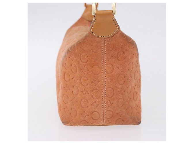 Céline Borsa a tracolla CELINE C Macadam Canvas Suede Orange Gold Auth BA15118 D'oro Arancione - vista 6