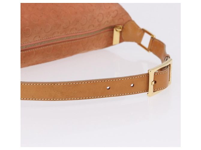 Céline Borsa a tracolla CELINE C Macadam Canvas Suede Orange Gold Auth BA15118 D'oro Arancione - vista 8