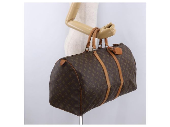 LOUIS VUITTON Monogram Keepall 55 Boston Bag M41424 LV Auth 196429 Monograma - vista 23