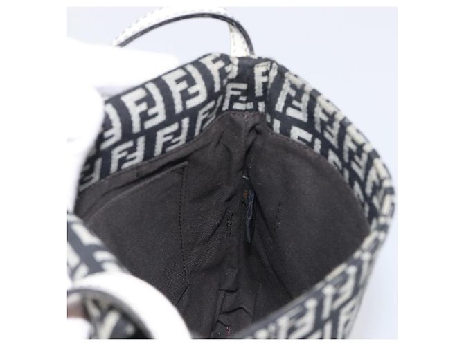 Borsa a tracolla FENDI Zucchino Canvas Mamma Baguette Nero Oro Auth 199623V D'oro - vista 21