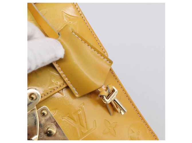 LOUIS VUITTON Monogram Vernis Spring Street Hand Bag Gris M91029 LV Auth 196862 Grigio - vista 10