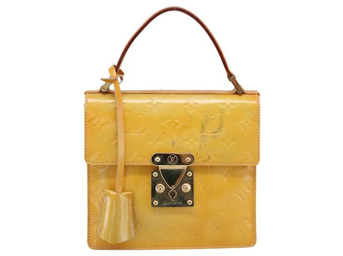 LOUIS VUITTON Monogram Vernis Spring Street Hand Bag Gris M91029 LV Auth 196862 Grigio - vista 13