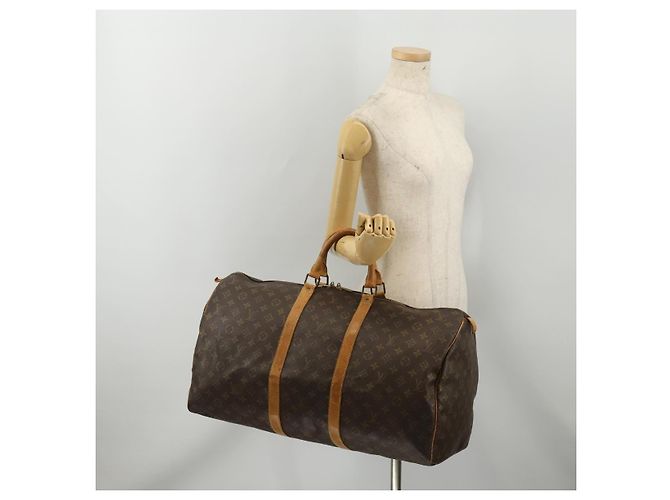 LOUIS VUITTON Monogram Keepall 55 Boston Bag M41424 LV Auth 196261 Monograma - vista 21
