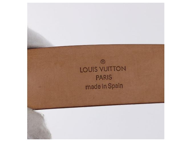 LOUIS VUITTON Cintura Multicolor Carre White M9682 LV Auth 199153V Bianco - vista 9