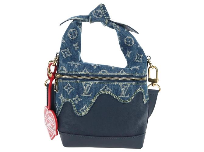 LOUIS VUITTON Monogram Denim Drip Japanese Cruiser NIGO M45970 Auth 198712SM Blu - vista 13