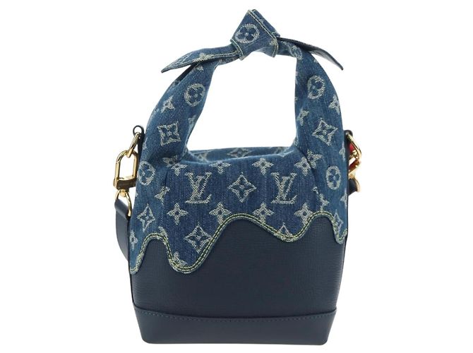 LOUIS VUITTON Monogram Denim Drip Japanese Cruiser NIGO M45970 Auth 198712SM Blu - vista 2