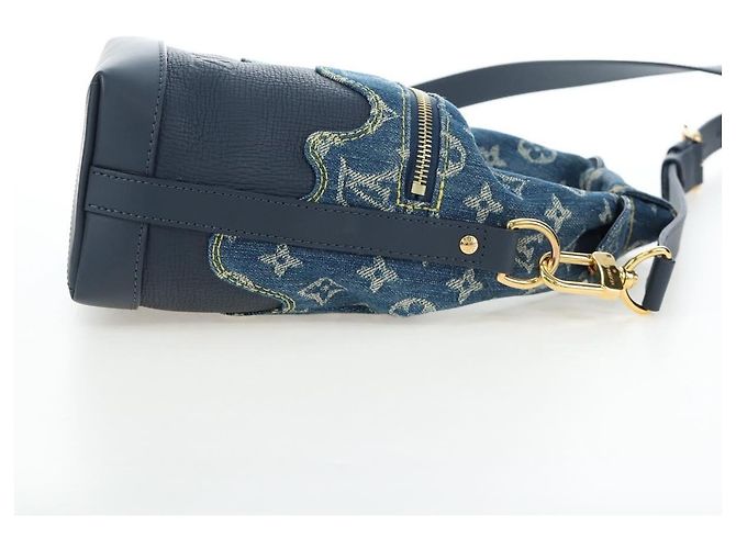 LOUIS VUITTON Monogram Denim Drip Japanese Cruiser NIGO M45970 Auth 198712SM Blu - vista 4