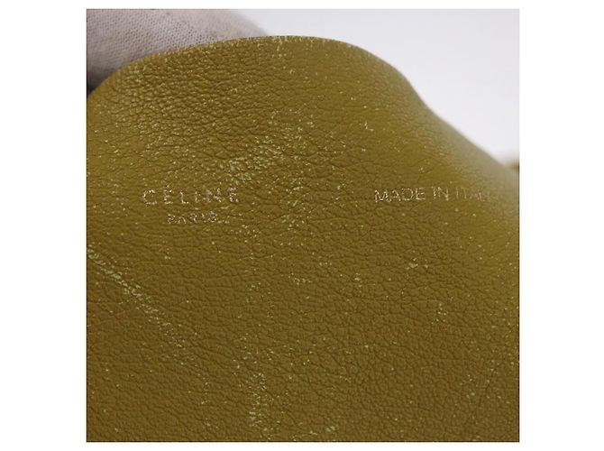 Céline Bolso Tote Horizontal Cabas CELINE de piel Khaki Navy Auth BA14793 Caqui Azul marino - vista 15
