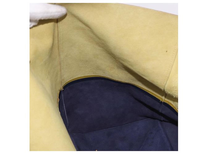 Céline Bolso Tote Horizontal Cabas CELINE de piel Khaki Navy Auth BA14793 Caqui Azul marino - vista 19