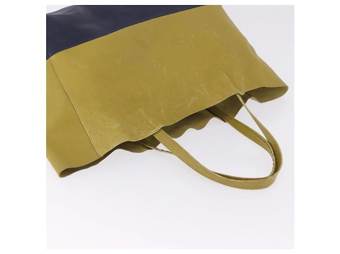 Céline Bolso Tote Horizontal Cabas CELINE de piel Khaki Navy Auth BA14793 Caqui Azul marino - vista 7