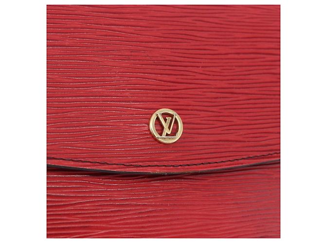 LOUIS VUITTON Epi Montaigne 27 Clutch Bag Red M52657 LV Auth BA15360 Rosso - vista 18