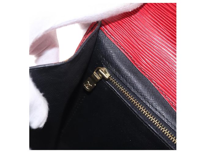 LOUIS VUITTON Epi Montaigne 27 Clutch Bag Red M52657 LV Auth BA15360 Rosso - vista 24