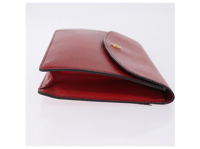 LOUIS VUITTON Epi Montaigne 27 Clutch Bag Red M52657 LV Auth BA15360 Rosso - vista 4