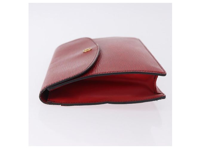 LOUIS VUITTON Epi Montaigne 27 Clutch Bag Red M52657 LV Auth BA15360 Rosso - vista 5